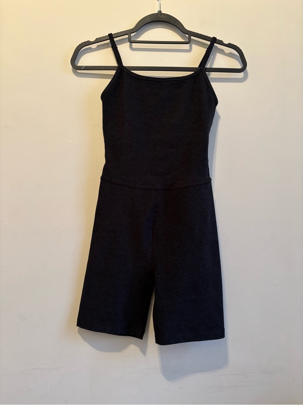 Beyond Yoga Black Tank Romper with Thin Straps